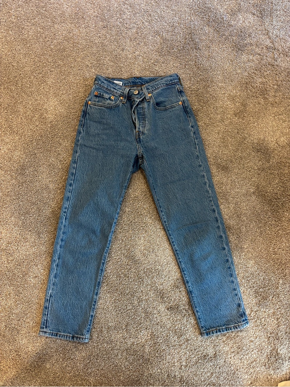 Levi's Blue High-Rise Ankle Jeans